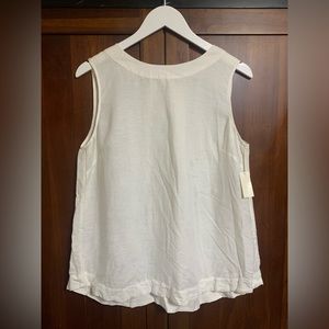 Talbots Linen Blend White Tank Top